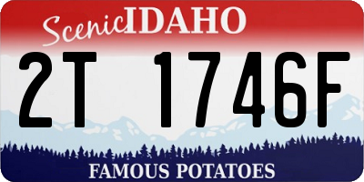 ID license plate 2T1746F