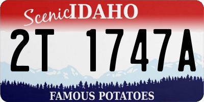 ID license plate 2T1747A
