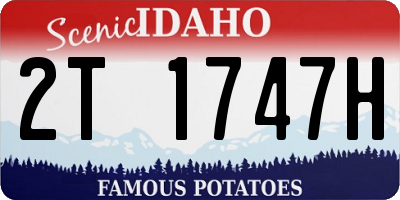 ID license plate 2T1747H