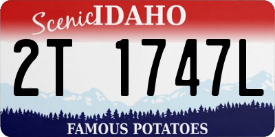 ID license plate 2T1747L