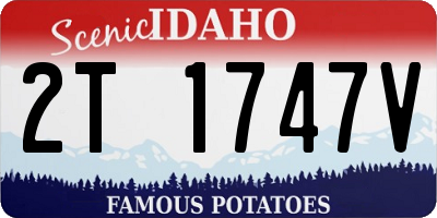 ID license plate 2T1747V