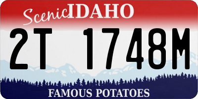ID license plate 2T1748M