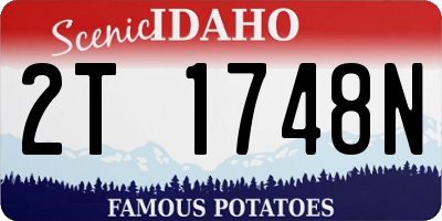 ID license plate 2T1748N