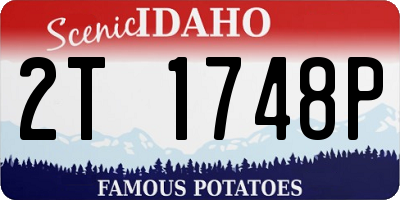 ID license plate 2T1748P