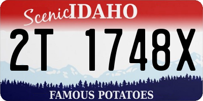 ID license plate 2T1748X