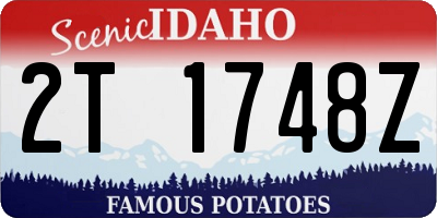 ID license plate 2T1748Z