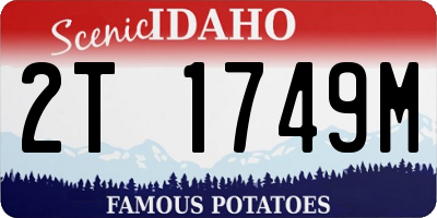ID license plate 2T1749M