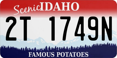 ID license plate 2T1749N