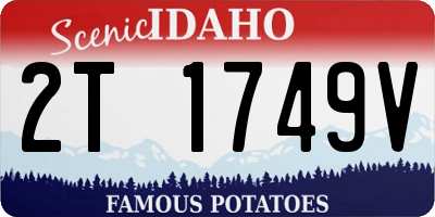 ID license plate 2T1749V