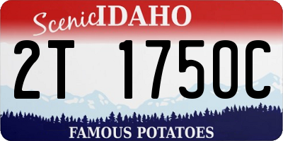 ID license plate 2T1750C