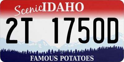 ID license plate 2T1750D