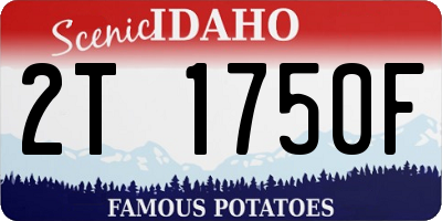 ID license plate 2T1750F