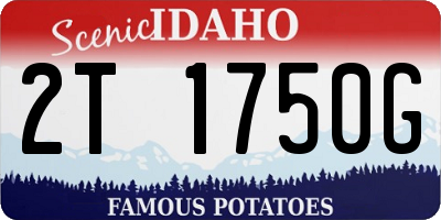 ID license plate 2T1750G