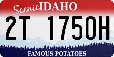ID license plate 2T1750H