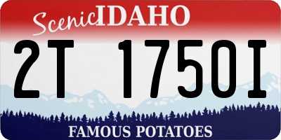 ID license plate 2T1750I
