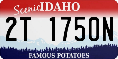 ID license plate 2T1750N