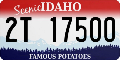 ID license plate 2T1750O