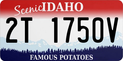 ID license plate 2T1750V