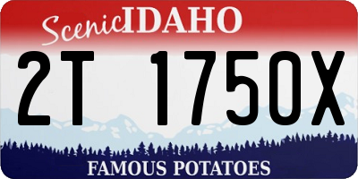 ID license plate 2T1750X