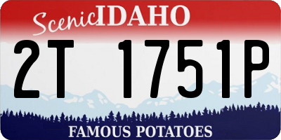 ID license plate 2T1751P