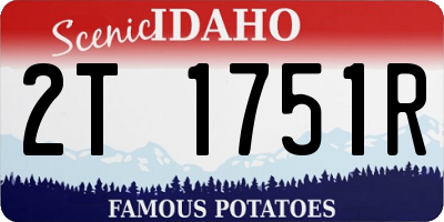 ID license plate 2T1751R