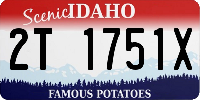 ID license plate 2T1751X
