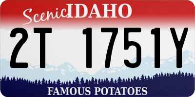 ID license plate 2T1751Y