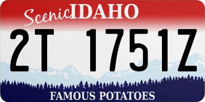 ID license plate 2T1751Z