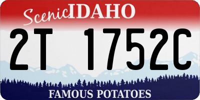 ID license plate 2T1752C