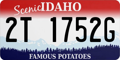 ID license plate 2T1752G