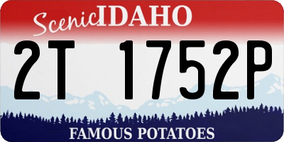 ID license plate 2T1752P