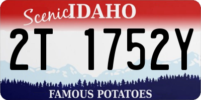 ID license plate 2T1752Y