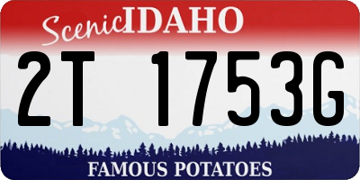 ID license plate 2T1753G