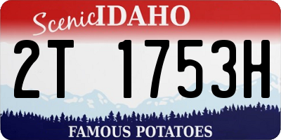 ID license plate 2T1753H