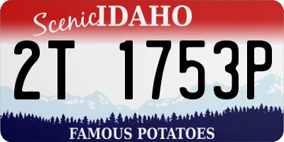 ID license plate 2T1753P