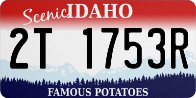 ID license plate 2T1753R