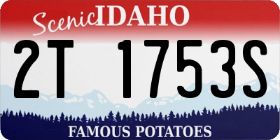 ID license plate 2T1753S