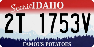 ID license plate 2T1753V