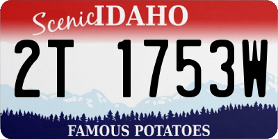 ID license plate 2T1753W