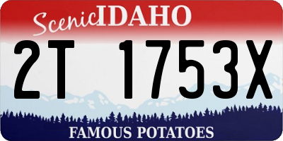 ID license plate 2T1753X