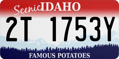 ID license plate 2T1753Y