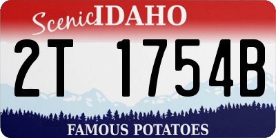 ID license plate 2T1754B