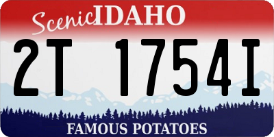 ID license plate 2T1754I