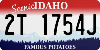 ID license plate 2T1754J
