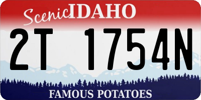 ID license plate 2T1754N