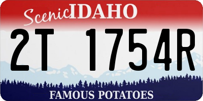 ID license plate 2T1754R