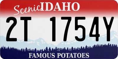 ID license plate 2T1754Y
