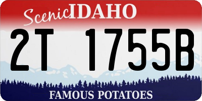 ID license plate 2T1755B