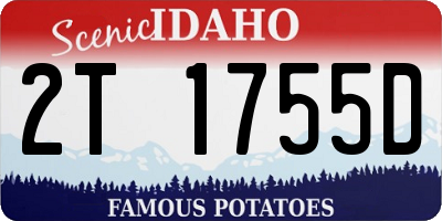 ID license plate 2T1755D