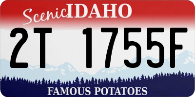 ID license plate 2T1755F